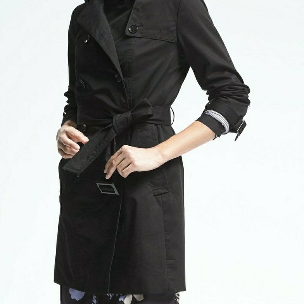 Banana Republic Black Trench Coat